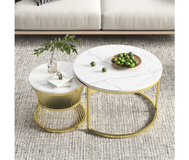 Mesa de centro, mesa de apoio, mesa de canto 70x45 Branco