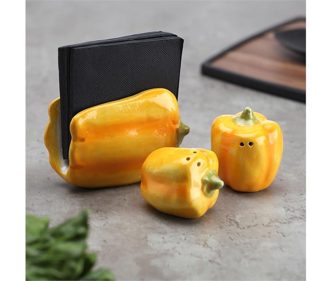 Porta-guardanapos Amarelo