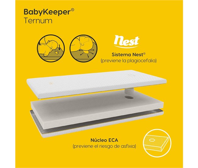 Cama infantil tipi Apache Wonderland Nat + Colchão Ternum Madeira