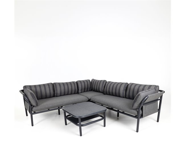 Conjunto de jardim sofá de canto montecarlo corner