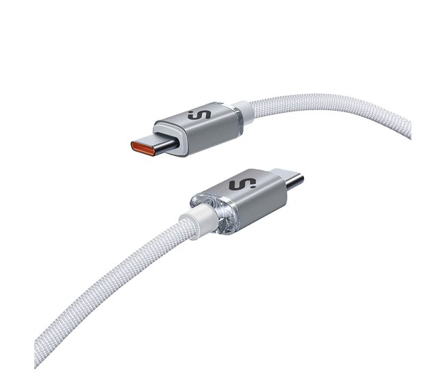 Cabo USB-C para USB-C OPTIMUS Branco