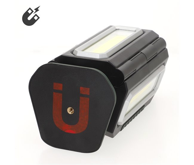 Aktive Projetor triplo LED para exterior 3 em 1 USB e powerbank 1500 lúmens Preto