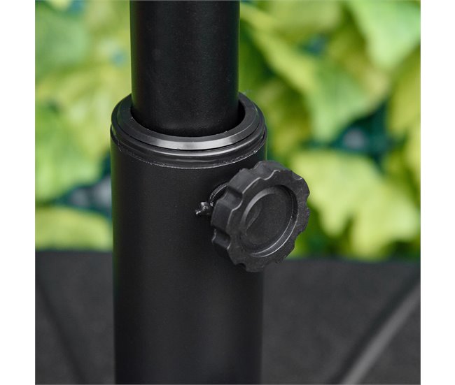 Base Chapéu de Sol HDPE, Metal Outsunny 60x60 Preto