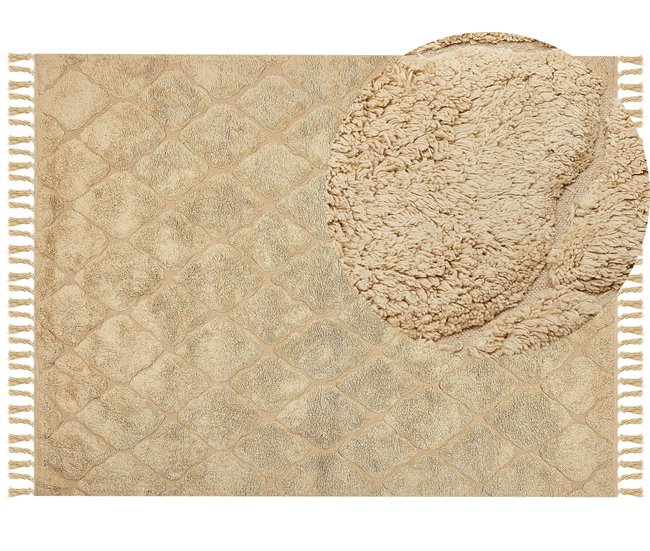 Beliani Pelos curtos SANLIURFA 160x230 Areia