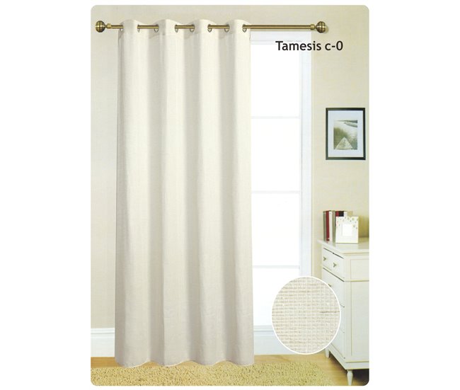 Cortina ollados TAMESIS 140X260 cm Cru