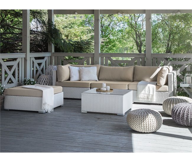 Beliani Conjunto lounge SANO Areia