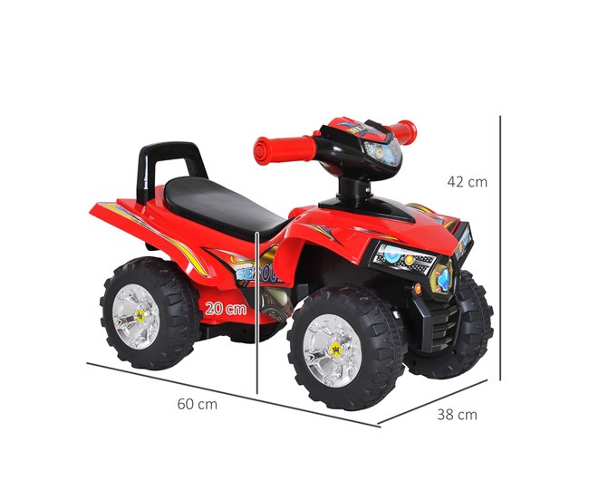 Carro Andador PP e metal HOMCOM Vermelho