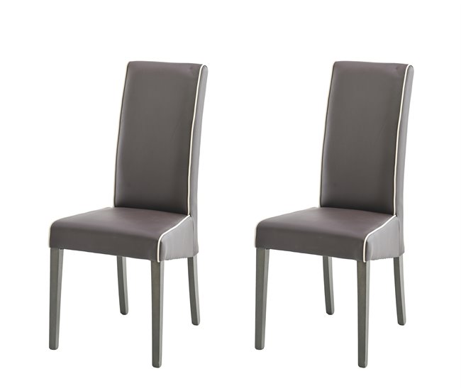 Conjunto de 2 cadeiras de jantar VERONA  Chocolate