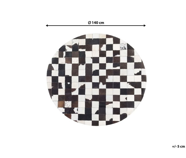 Beliani Pelos curtos BERGAMA 140x140 Creme
