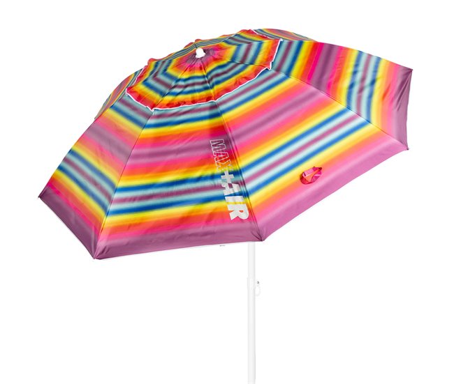 Aktive Guarda-chuva de praia à prova de vento com 8 hastes riscas Multicor