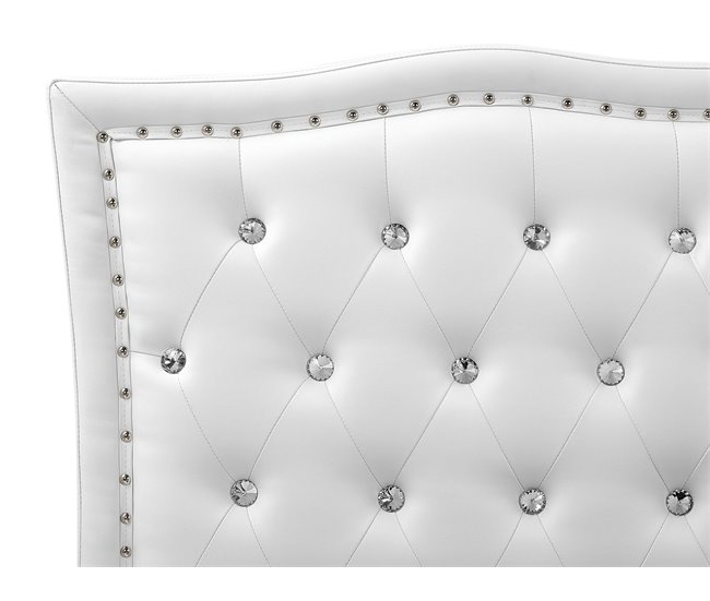 Beliani Cama com estrado Pele sintética METZ 209x215 Branco