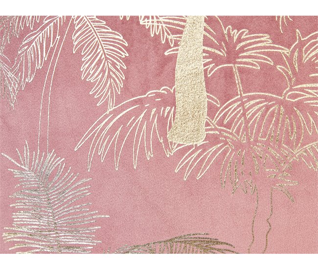 Beliani Almofada decorativa CARANDAY Rosa
