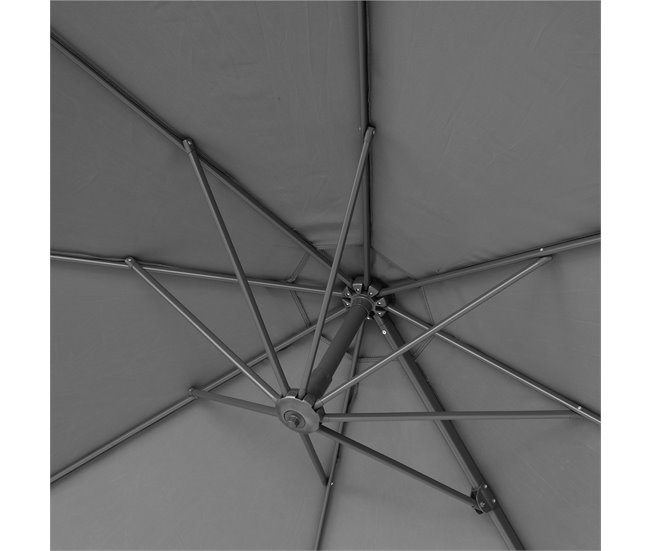 Guarda-sol ABBY 300x300x245cm Cinza Escuro