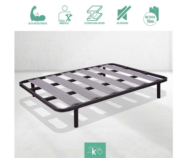 Base de cama com estrutura tubular em aço - pernas 