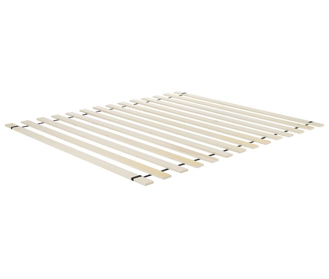 Beliani Cama com estrado Poliéster ROISEL 201x226 Creme