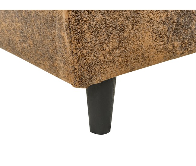Beliani Cama com estrado Pele sintética FITOU 150x214 Castanho