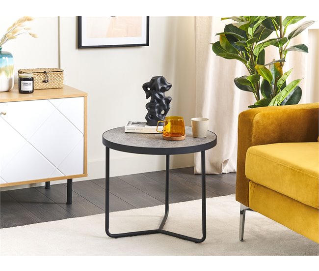 Beliani Mesa de apoio MELODY 50x50 Cinza