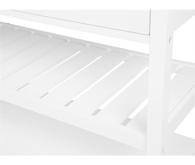 Beliani Carrinho de cozinha NAVARINO 120 Branco