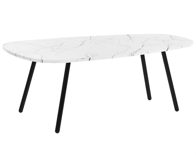 Beliani Mesa de centro BLACKPOOL 60x110 Branco