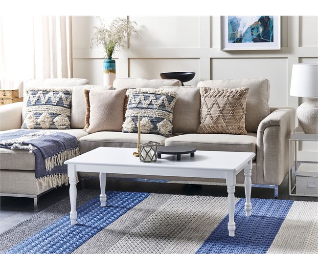 Beliani Mesa de centro KOKOMO 60x120 Branco