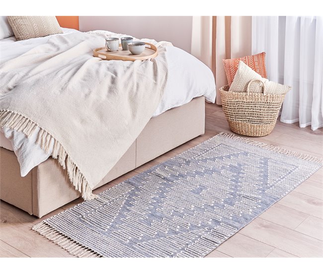Beliani Pelos curtos ANSAR 80x150 Branco/ Bege