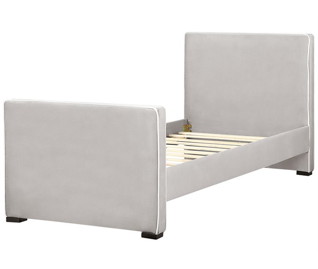 Beliani Cama Veludo TEENIE 98x230 Azul Claro
