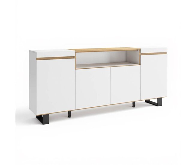 Aparador Kavos Up 203 Branco/ Madeira