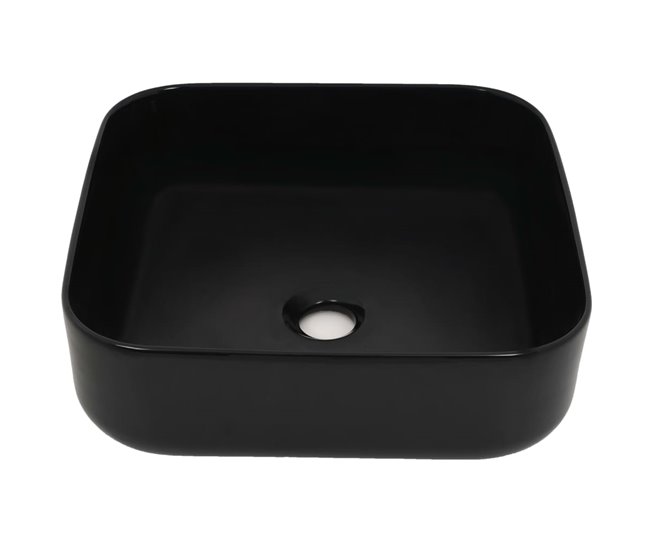 Lavatório - Lavabo - Pia de banheiro quadrado Preto