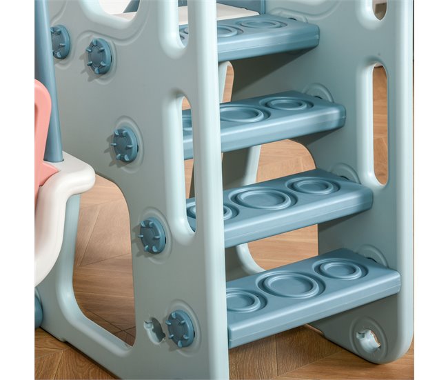 Escorrega Infantil com Baloiço HDPE, PP HOMCOM Multicor