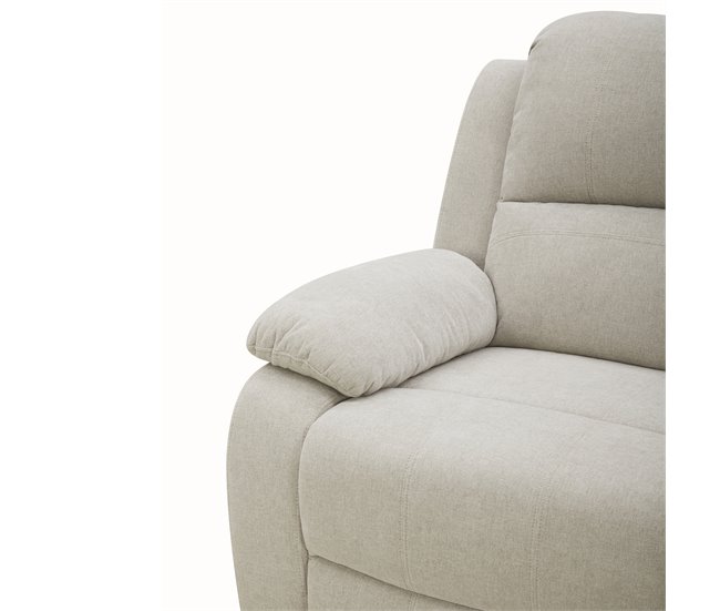 Sofá 3 lugares 2 assentos relax elétrico RYAN Cinza Claro