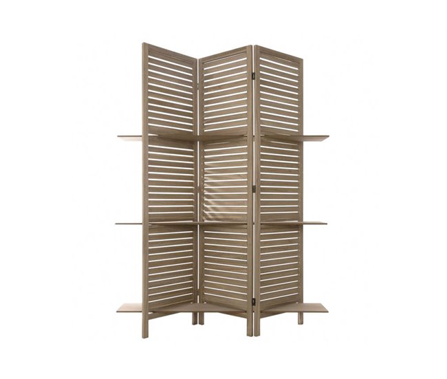 Biombo ESTANTE madeira 170x125x37cm Castanho