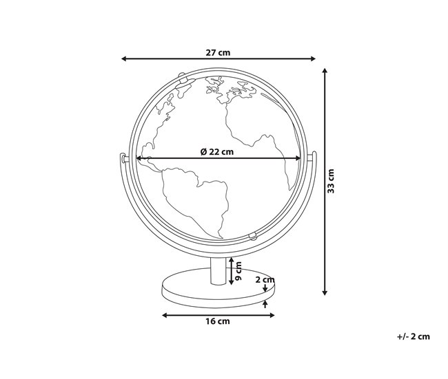 Beliani Globo DRAKE Cinza