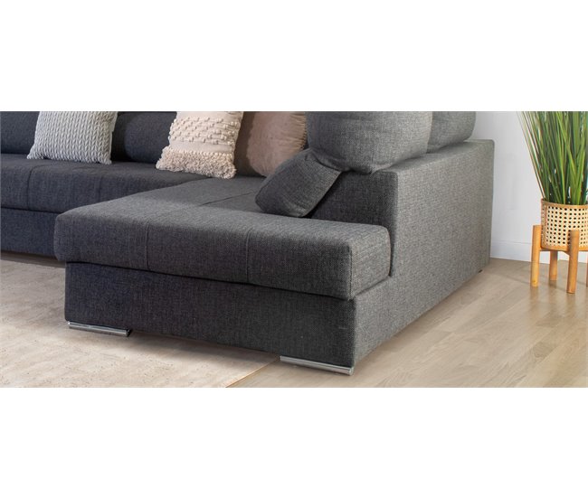 Sofá de canto com cama BARI Antracite