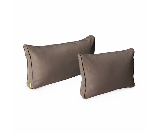 Conjunto de capas de almofadas para mobiliário de jardim Milano - Castanho
