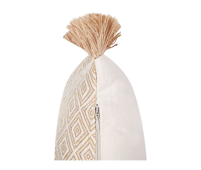 Beliani Almofada decorativa BOATH Bege