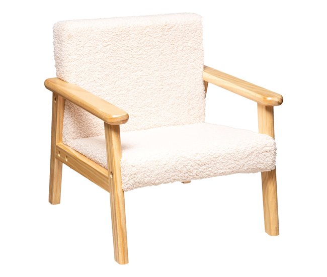 Poltrona de tecido infantil Basile, móveis para meninos e meninas Bege