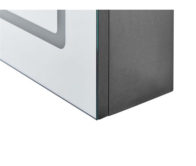 Beliani Mueble de baño con espejo Madera contrachapada CONDOR Preto