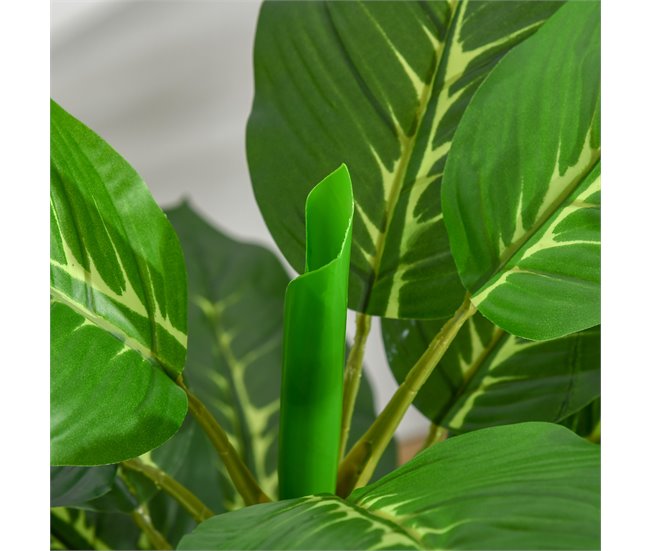 Árvore Perene Artificial PE, PEVA, Aço e Cimento HOMCOM Verde