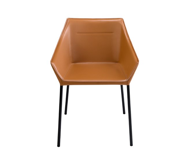 ANGEL CERDA Cadeira de couro sintético castanho Castanho