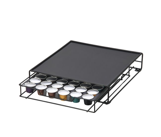 Suporte para 48 cápsulas NESPRESSO 28,7x32x7cm Preto