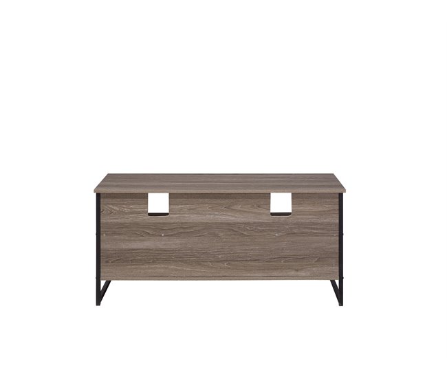 Beliani Mesa de TV CARLISLE 120 Cinza Escuro