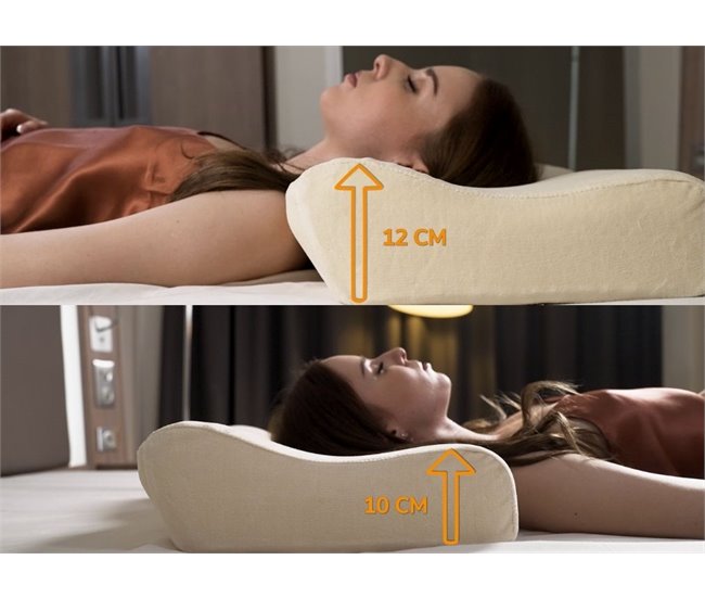Almofada Ergonômica Cervical DUO com Fronha Refrescante ICE Cru