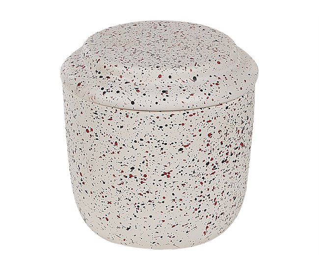 Beliani Conjunto de acessórios de banho PALMILLA Branco/ Bege