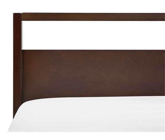 Beliani Cama com estrado Pinho GIULIA 165x213 Castanho