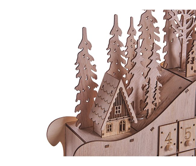 Beliani Figura decorativa IMPALA Castanho