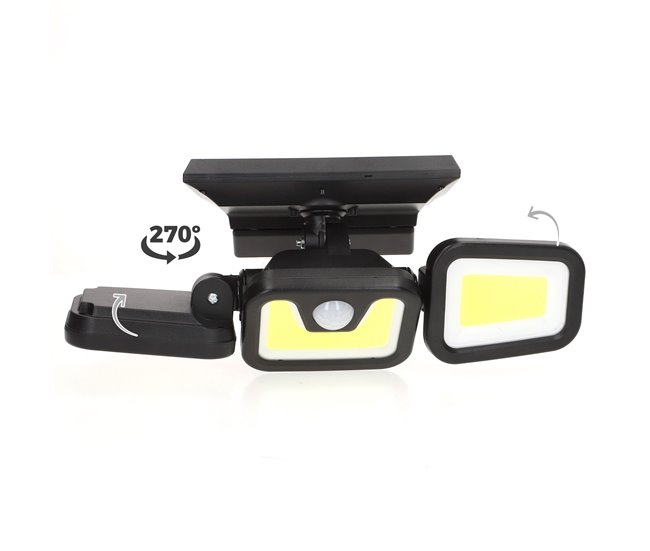 Aktive Pack 4 apliques solares LED com sensor de movimento Preto