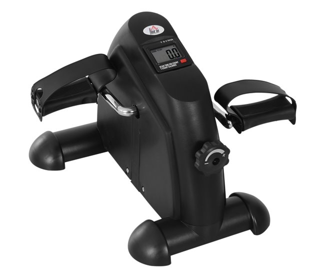 Mini bicicleta Estática TPR PP roda de ferro fundido HOMCOM Preto