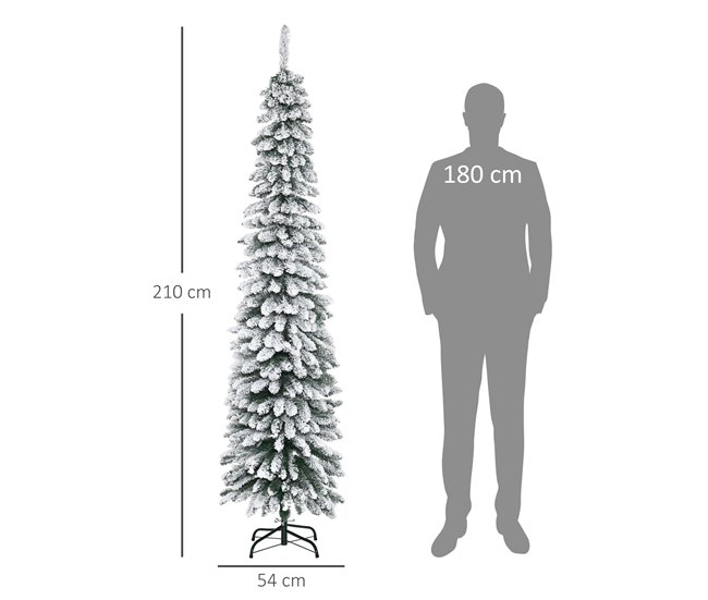 Árvore de Natal Artificial PVC e Metal HOMCOM, casa - natal Verde