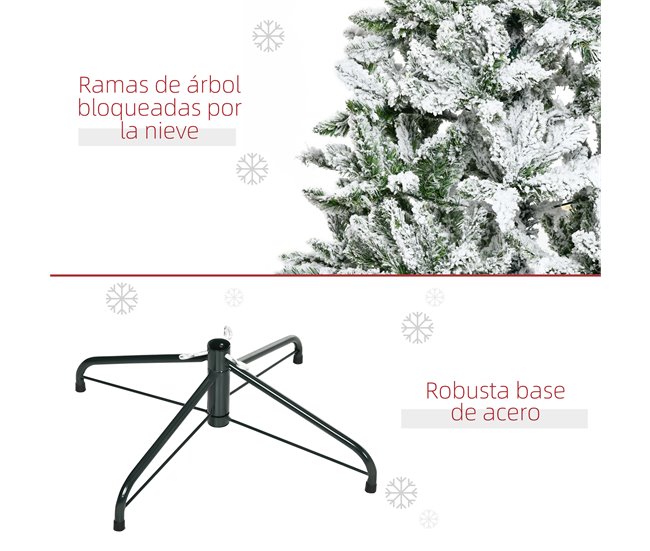 Árvore de Natal Artificial PVC e Aço HOMCOM, casa - natal Verde