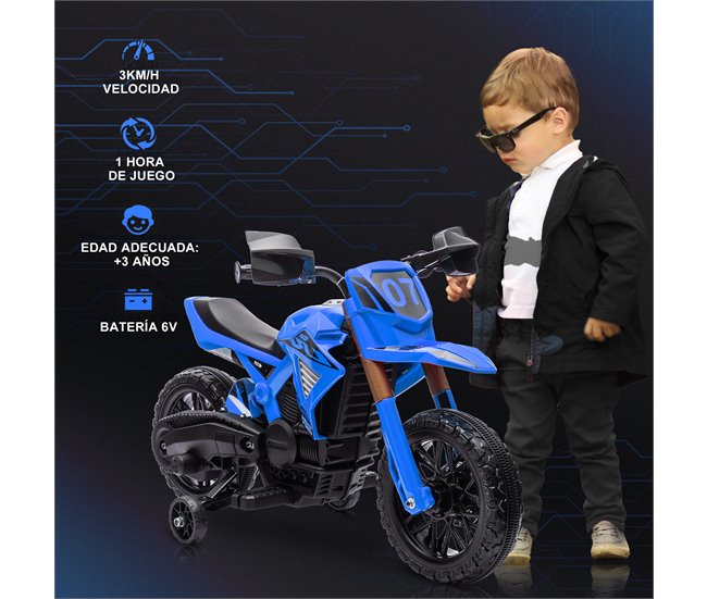 Mota Elétrica para Crianças Plástico e Metal AIYAPLAY Azul